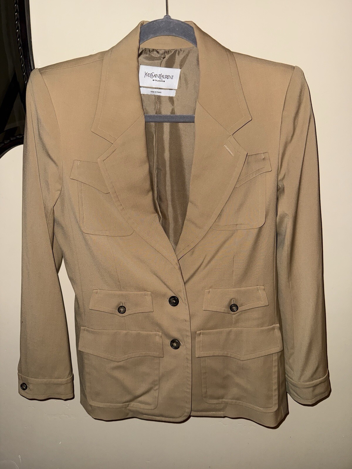 Giacca tuta blazer lana donna vintage Yves Saint Laurent Rive Gauche YSL taglia F40