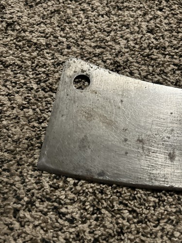 Antique Vintage Lamson & Goodnow #7 Butcher Block Large Meat Cleaver Hand Tool - Picture 13 of 13