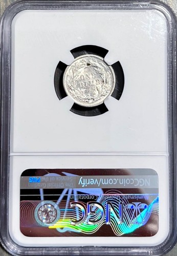 1890 NGC MS61 Seated SILVER Dime Coin BRIGHT FLASHY LUSTROUS LOT #09 NR - Picture 2 of 5
