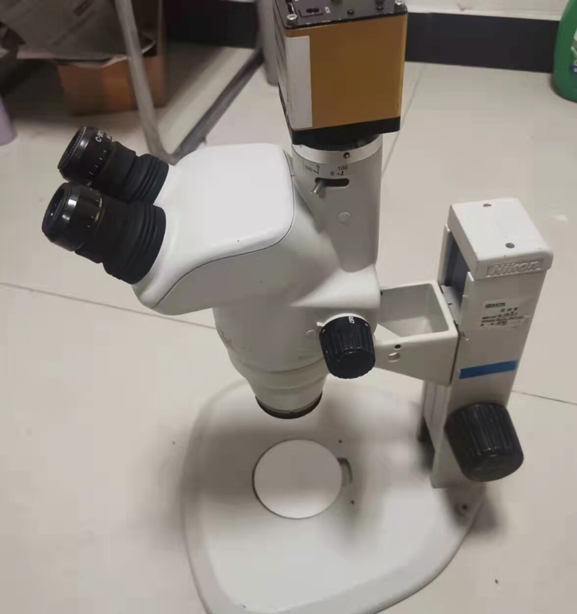 Nikon SMZ745T TRINOCULAR STEREO MICROSCOPE+10X EYEPIECES,Stand BASE, NO