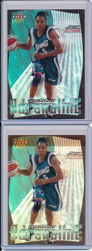 DAWN STALEY 2000 FLEER ULTRA WNBA LOT (2) FEMININE ADRENALINE FOIL INSERT #10