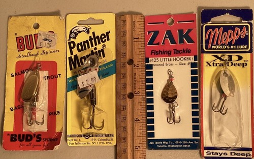 NOS Discontinued Set Of 4 Mepps Zak Panther Martin Bud’s Spinners Fishing Lures - Picture 7 of 7