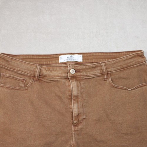 Hollister Shorts Womens 19 W34 Brown Curvy Ultra High Rise Mom Cut Off Frayed - Picture 2 of 6