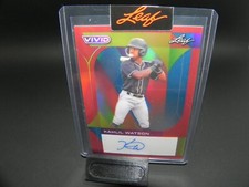 2022 LEAF VIVID KAHLIL WATSON BASEBALL PRISMATIC RED /35
