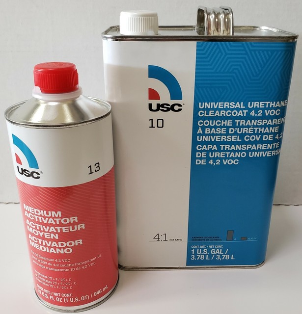 Urethane high gloss USC 101 gallon clear coat kit with 134 medium