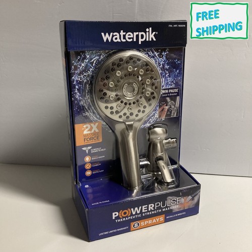 Waterpik Powerpulse Therapeutic Strength Massage Showerhead 8 Sprays