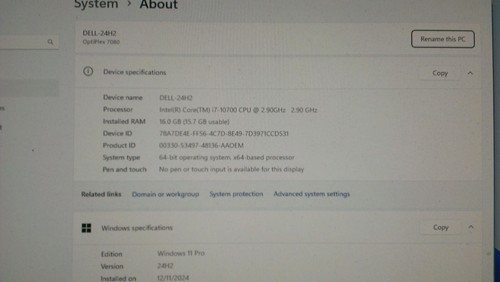 DELL Optiplex 7080 Tower 8 Core i7-10700 2.90 Ghz 16 GB NVMe 512GB - Bild 3 von 8