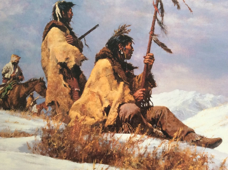 Howard Terpning Artist Proof 27/50 Señales en el viento 27x19 Foto 4 de 4