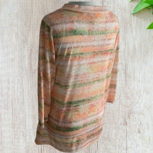 Ruby Rd Embellished Tropical Multicolor Stripe Bu… - image 7