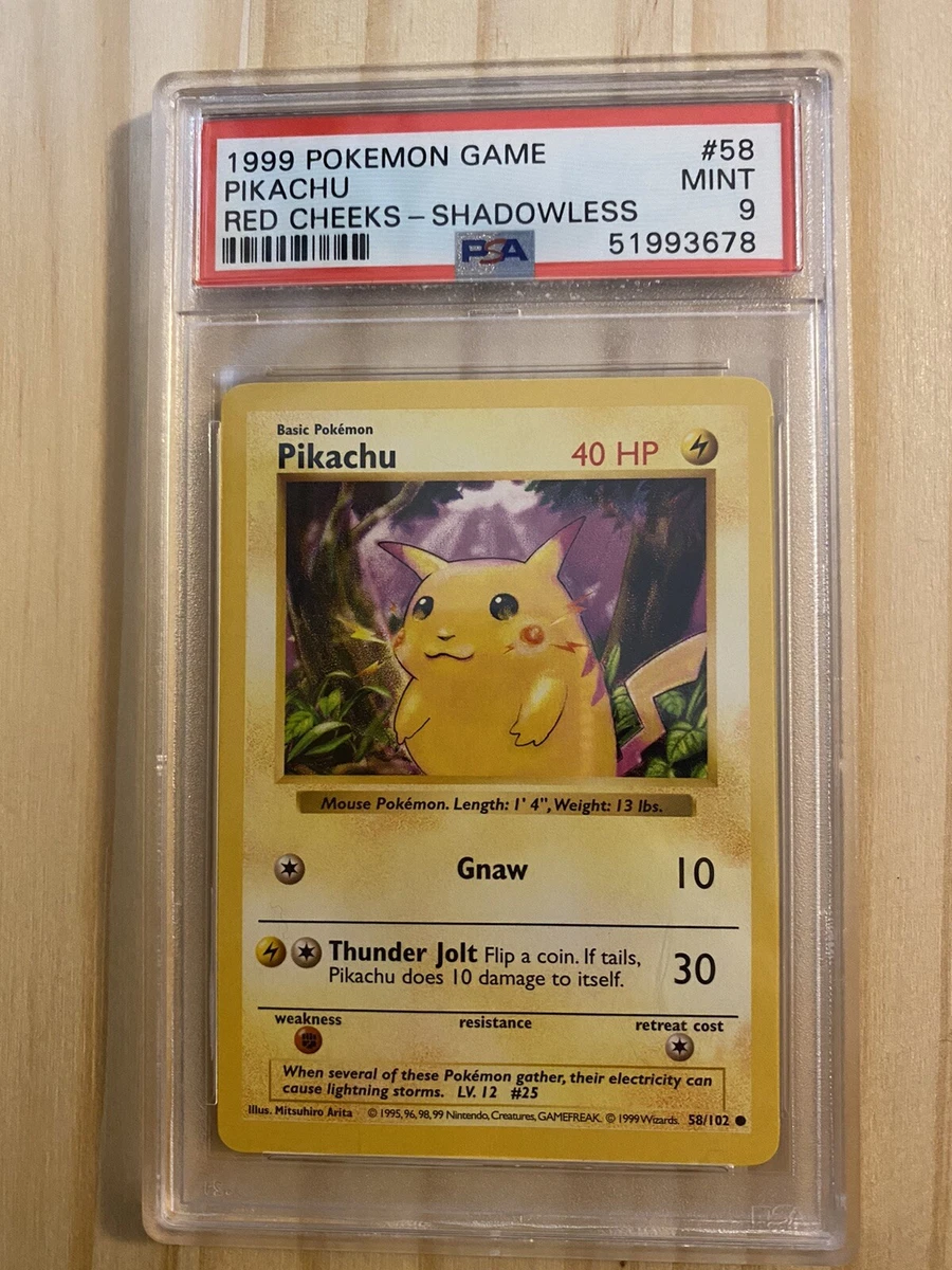 Pikachu Pokémon TCG Shadowless Individual Collectible Card Game