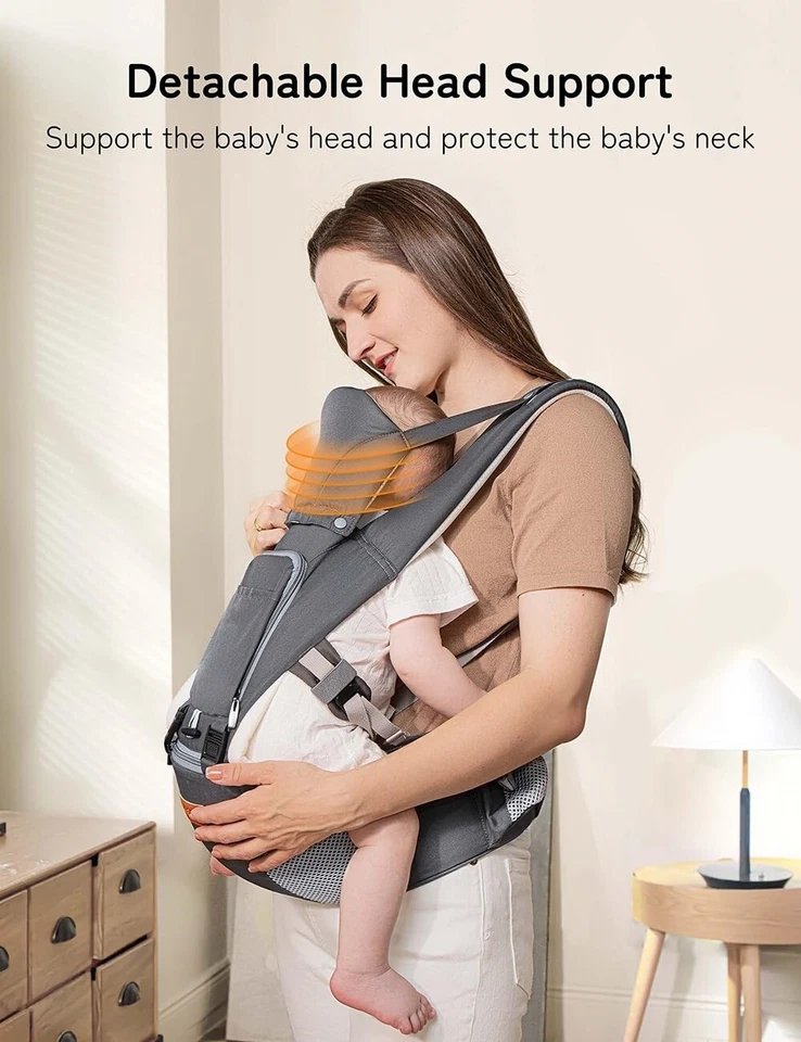 Cargador De Bebes Mochila Fular Portabebes Cangurera Seguro Ergonómico NUEVO EE. UU. Foto 2 de 4
