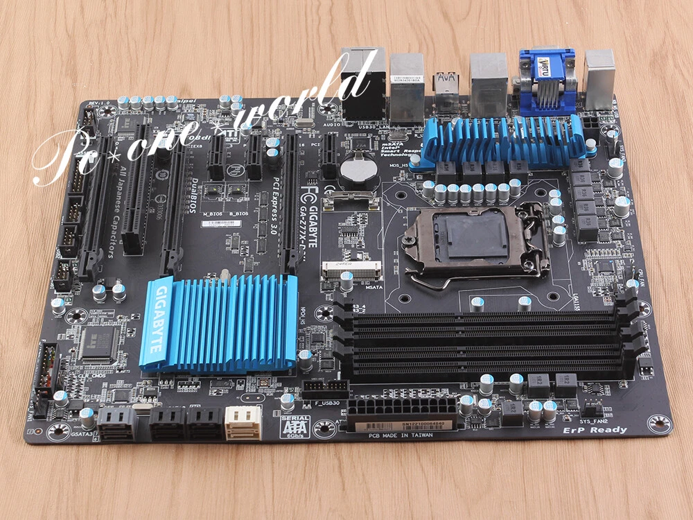 GIGABYTE GA-Z77X-D3H LGA 1155 DDR3 Intel Z77 SATA 6Gb/S USB3.0 ATX.