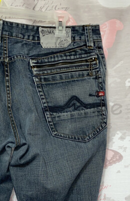 Vintage QUIKSILVER Baggy carpenter Jeans sz 36 Jnco Kikwear