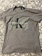 Calvin Klein Jeans Herren T-Shirt Grau M Kurz...
