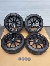 20 Rohana Wheels Michelin Tires Staggered Set 5x112 Black Used Set Of 4