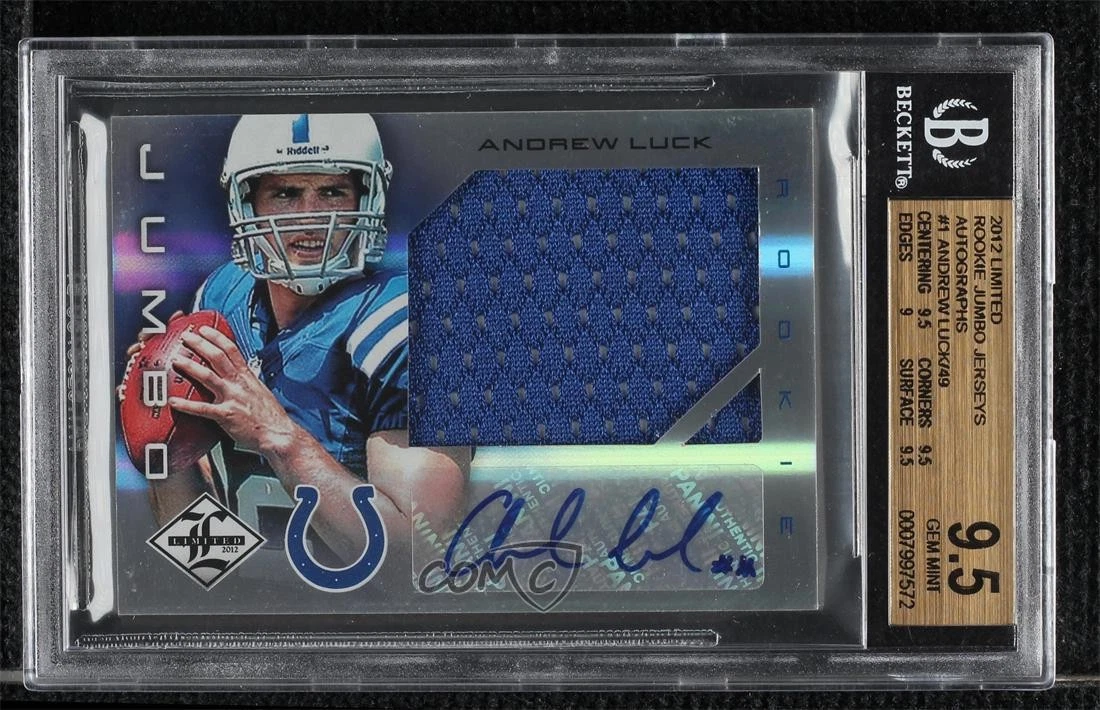 Andrew Luck Panini Limited Rookie Jumbo Jerseys #1 Autograph
