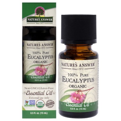 Essential Oil Organic - Eucalyptus by Natures Answer for Unisex - 0.5 oz Oil
