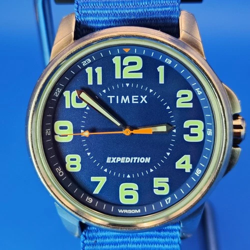 Vintage 2007 Timex Expedition 40mm Mens Quartz Watch Feild Watch New Nato Strap