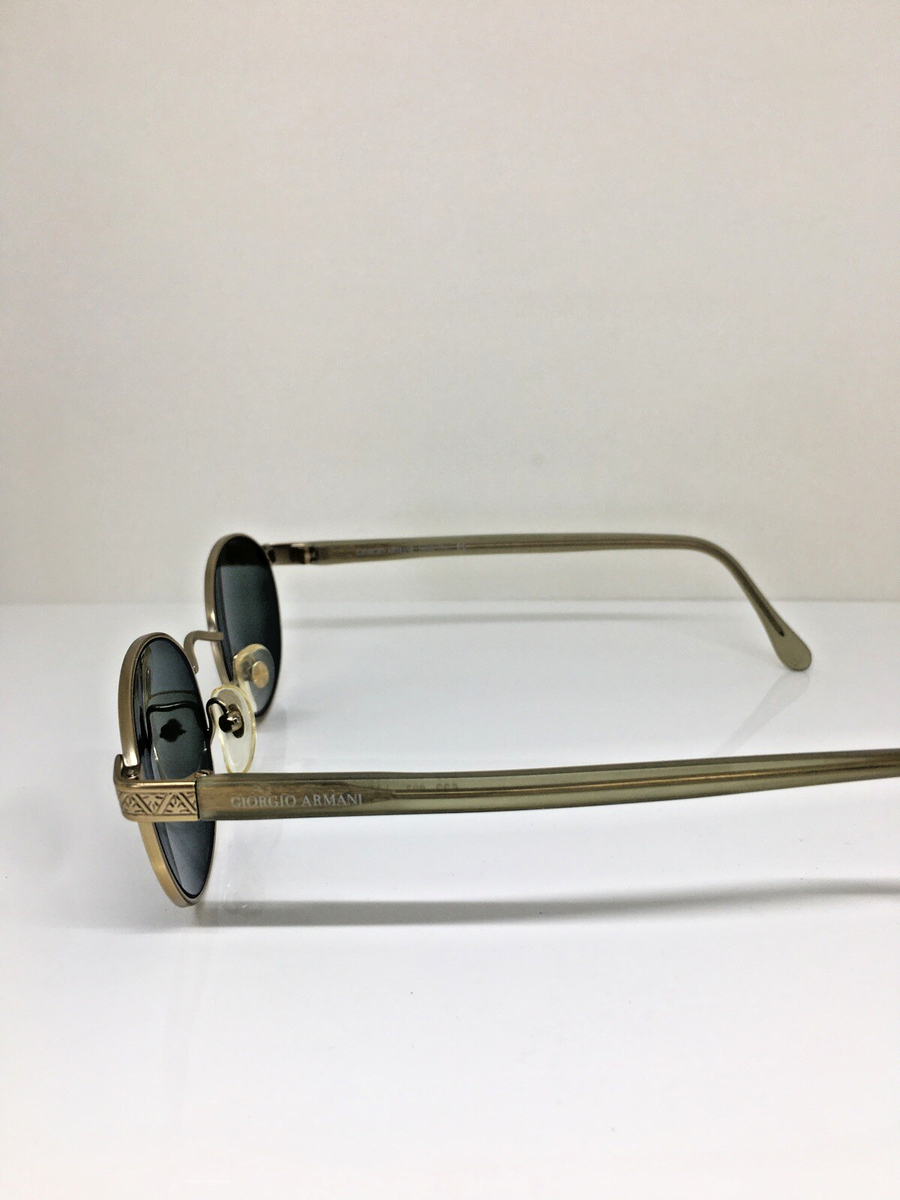 New Vintage Giorgio Armani GA 633 Oval Sunglasses C. 807 Brushed