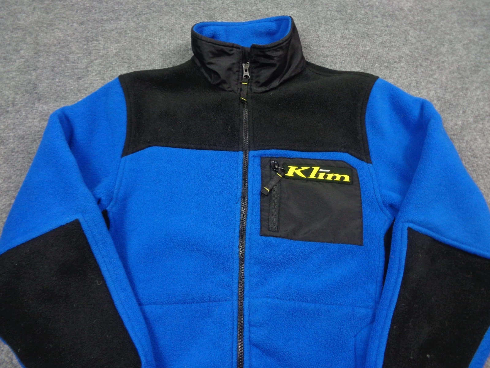 Klim Everest Fleece Jacket Mens Small Black Blue Full Zip Mid-Layer - product detail image 2