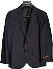 Boys 7 Black Suit 3 piece American Exchange NY New Formal Wedding