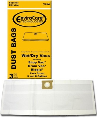 Replacement Vacuum Cleaner Dust Bags for Shop Vac E 5 8 Gallon Wet Dry Vacuums