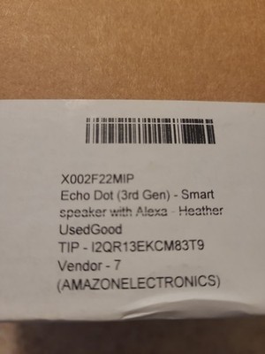 Amazon Echo Dot 3rd Gen Smart Speaker Heather Gray with Alexa Voice Control