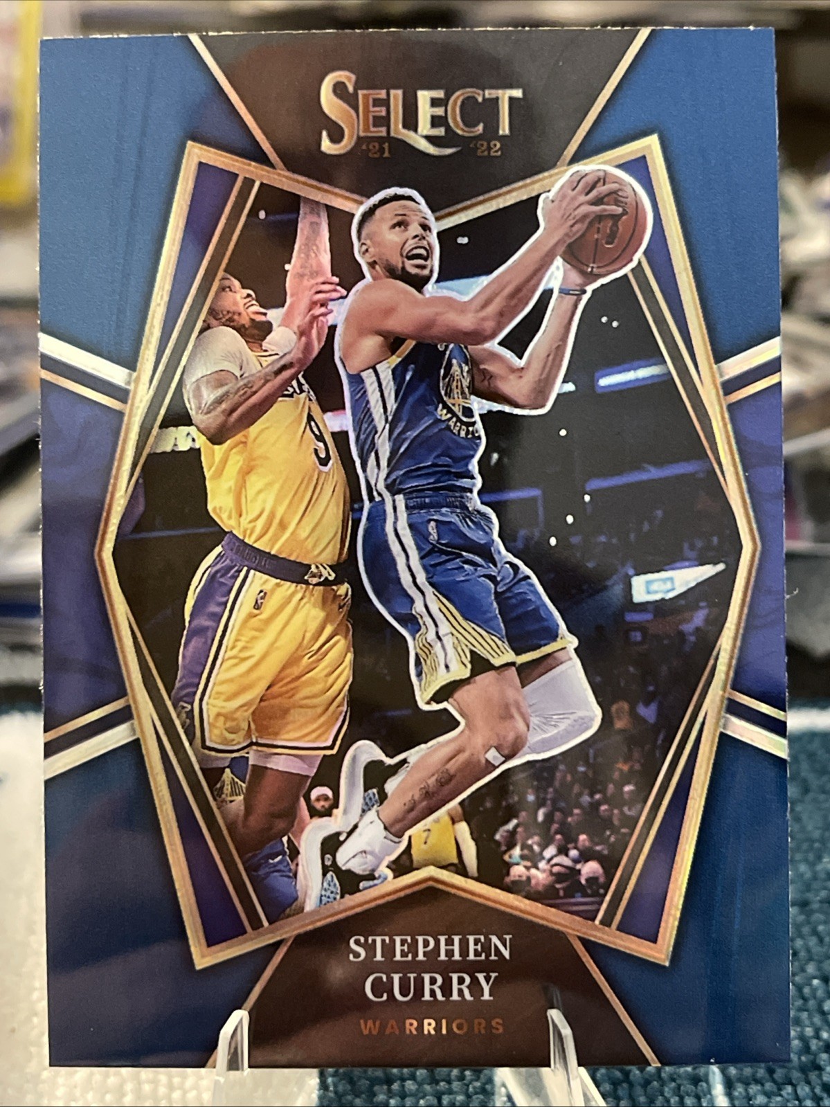 2021-22 Panini Select Premier Level Stephen Curry #121 Blue Prizm