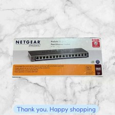 NETGEAR ProSafe 16-Port Fast Ethernet Switch FS116E NEW SHIPPING