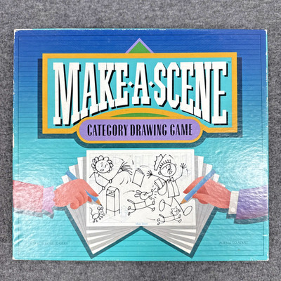 Vintage 1992 Make-A-Scene Category Drawing Game, Party Game, Near Complete Read