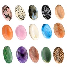 Pack of 12 Worry Stones Bulk Set �?? Wholesale Bulk Crystal Thumb Worry Ston