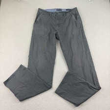 American Tall Pants Mens 34X36 Gray Mason Semi Relaxed Flat Front Straight Leg *