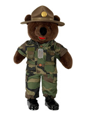 Bear Forces of America US Army Teddy Bear 21" Made in USA Military Camo Rare