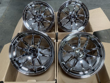 19x9.5 +30 |  AodHan DS02  5x114.3  Vacuum Chrome  Wheels  (Used Set)