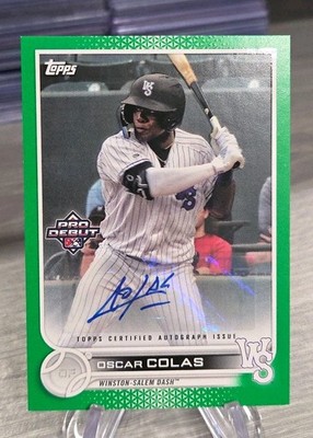 Oscar Colas 2022 Topps Pro Debut Autograph Green /99 #PD-153 Chicago White Sox