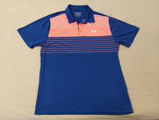 Mens Under Armour Polo Shirt 2XL XXL Blue Athletic