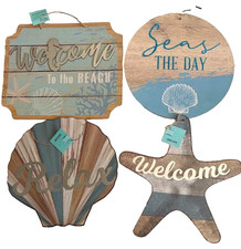 Beach Ocean theme Home Decor Signs Lot Of 5 NEW
