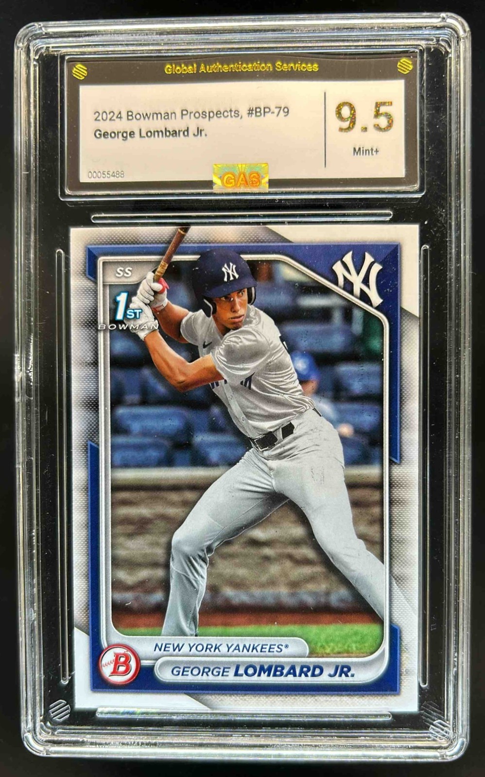2024 Bowman George Lombard Jr. 1st Prospect #BP-79 Yankees GAS 9.5