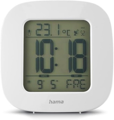 Digital Funkwecker DCF Funkuhr Hama RC45 LED Kalender Temperaturanzeige 186372