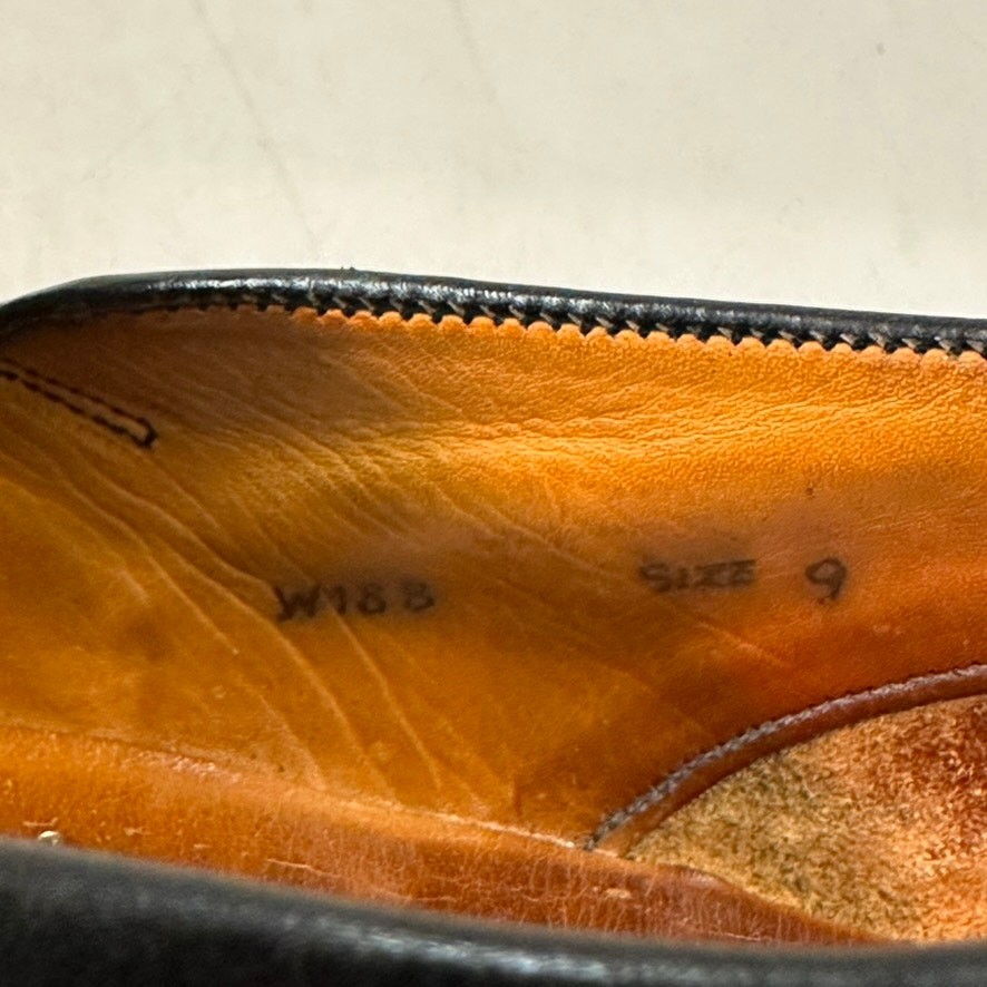 FULLY RESOLED Tricker\'s Loafer Slip-On Black Calf Made in England VTG UK 9 US 10 Tricker main image 3