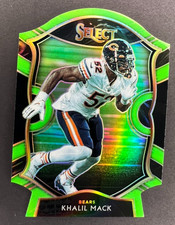 KHALIL MACK-2020 Panini Select Concourse Lime Green Prizm Die Cut #8 Bears