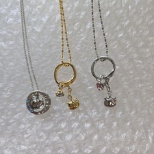 Sanrio Hello Kitty charm necklace with stone 3piece set KITTY
