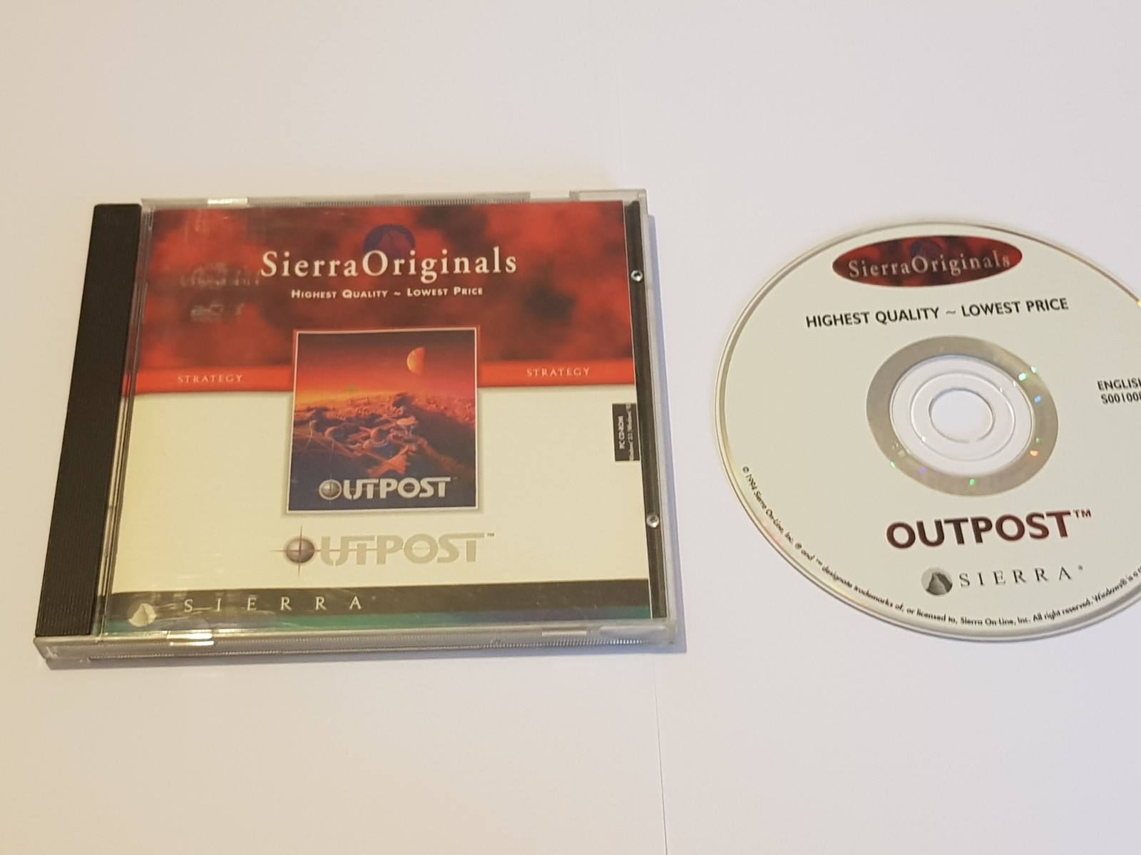 Outpost Sierra Originals PC CD ROM Game From Big Box Strategy 1994 Retro
