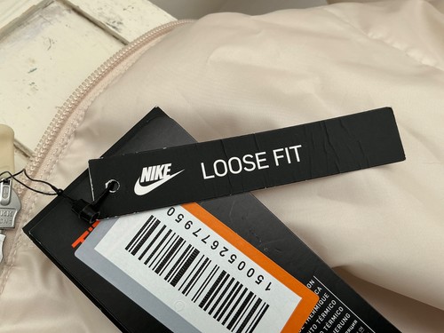 Nike Womens Thermore Cream Winter Coat Size M Loose Fit Maxi Belt Brand New - Picture 10 of 12