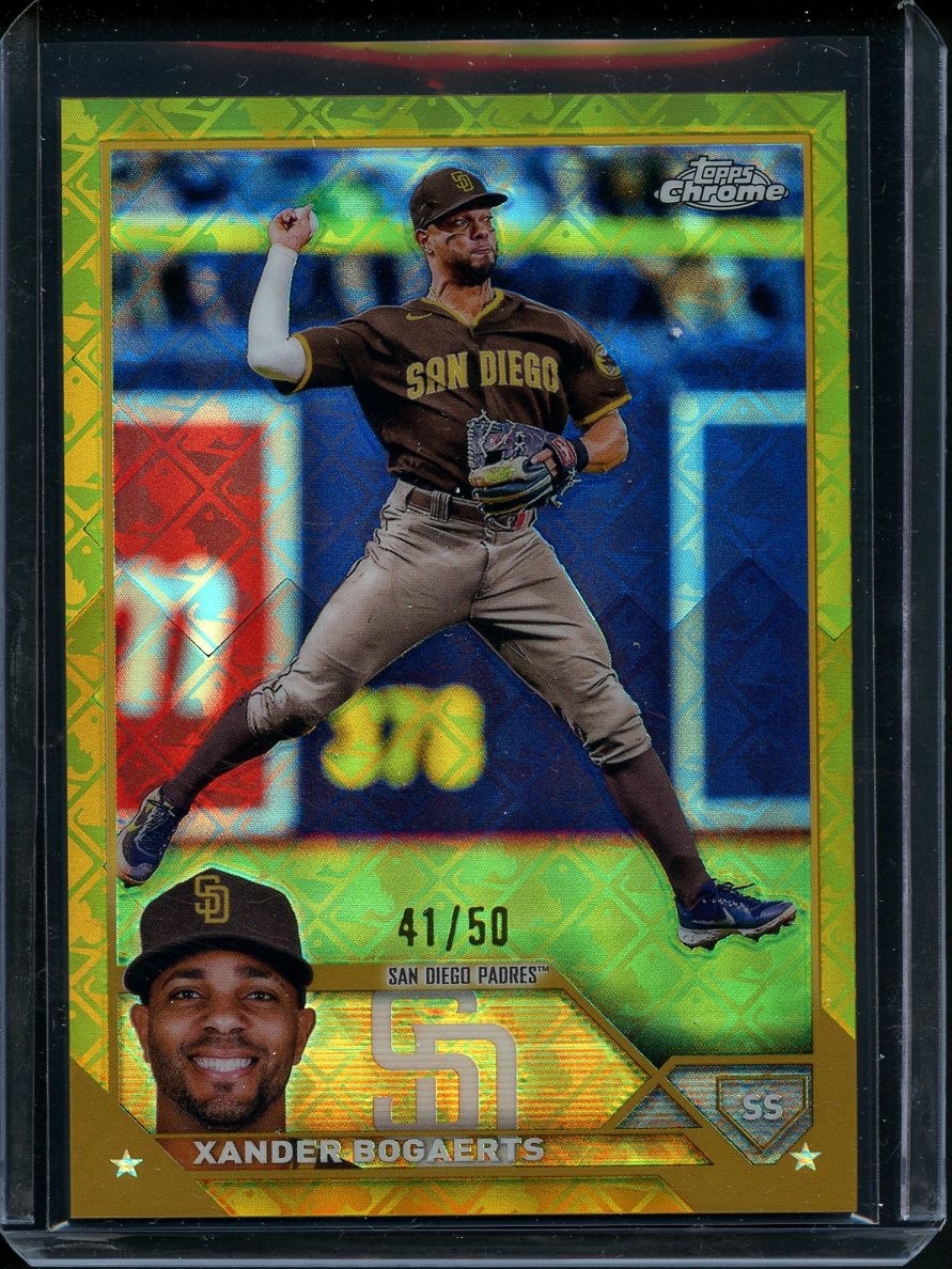 2023 Topps Chrome Logofractor Edition Xander Bogaerts #44 Gold Refractor #/50