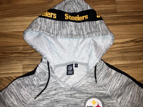Pittsburgh Steelers NFL Team Apparel Women’s Hoodie Size Small Grey BNWT - Picture 2 of 7