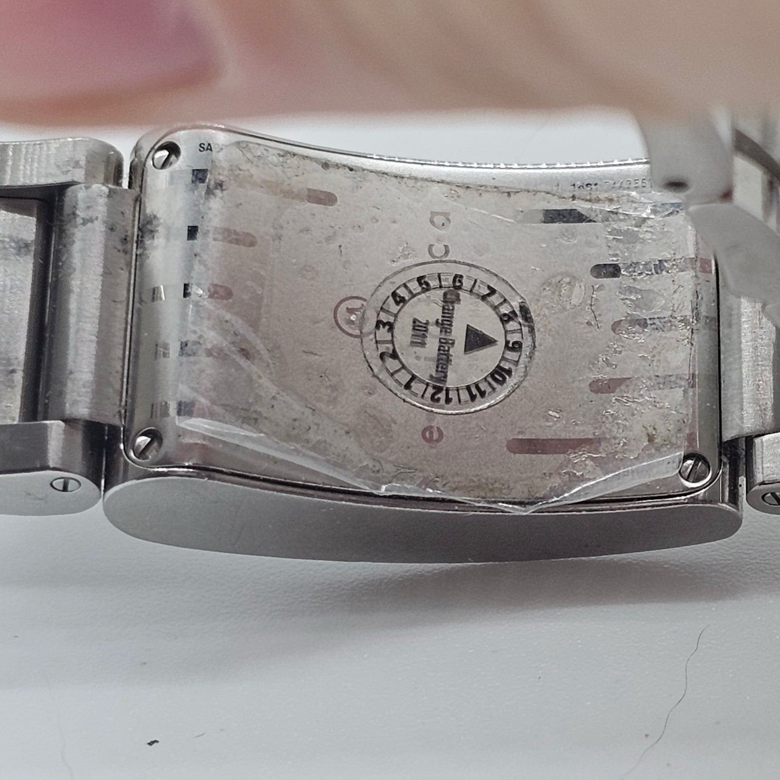 Movado elliptica Rectangular Silver Stainless Ste… - image 2