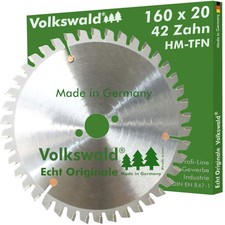 Volkswald &reg;  HM-S&auml;geblatt TFN 160x20mm Z= 42 Kreiss&auml;geblatt Trapezflachzahn