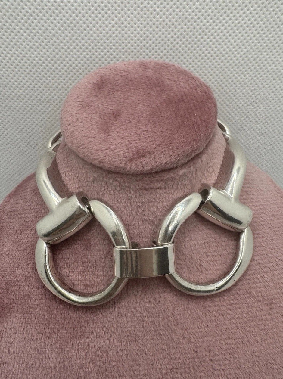 Heavy & Solid Sterling Silver Equestrian Snaffle … - image 1