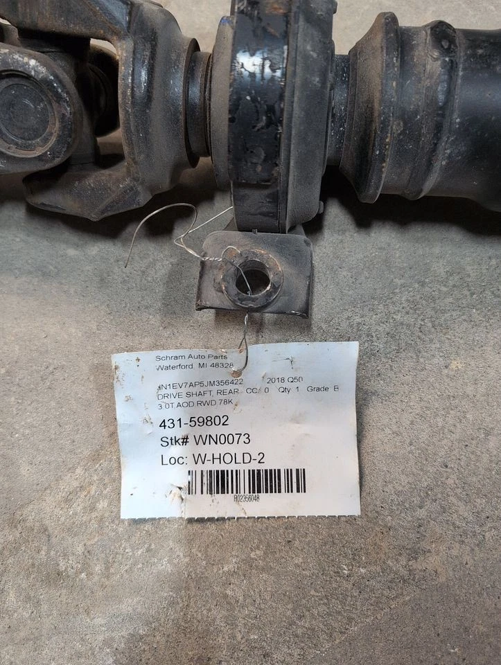 Rear Drive Shaft 370004GZ0A Fits 16-23 Infiniti Q50 RWD 2356048 - Image 3 of 4